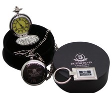 HMP PRISON Personalised Engraved Pocket Watch and Keyring HM JAIL OFFICER WARDEN