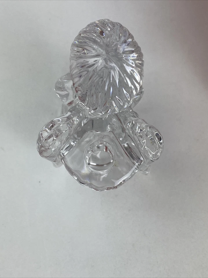 Lote de 4 estatuillas de ángel de vidrio transparente con candelabro Mikasa Sweet Angel de 4 pulgadas Foto 4 de 4
