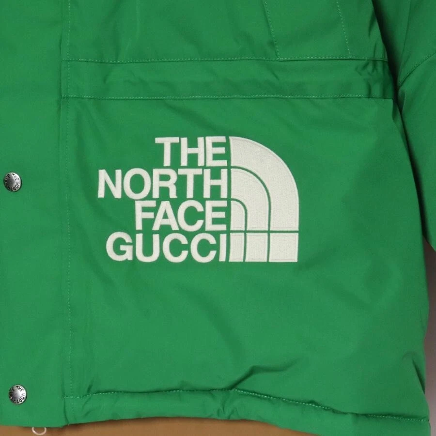 Piumino Gucci x THE NORTH FACE verde taglia L