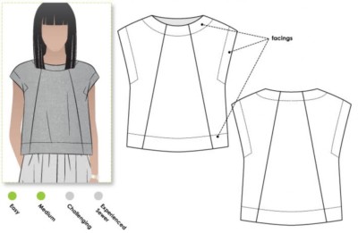 Style Arc Damen Schnittmuster Ethel Top (MLTW016S-M)