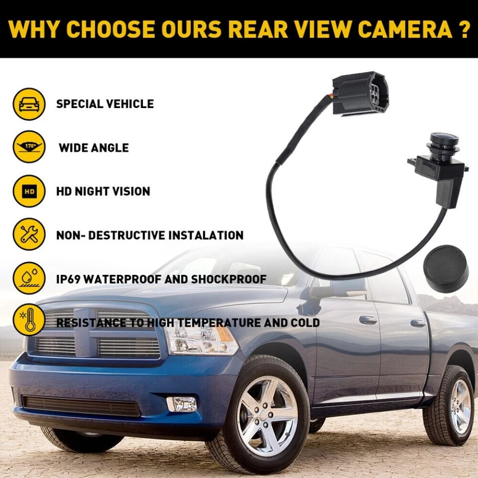 56054041AC Rear View Parking Assist Camera For 2009-12 Dodge Ram 1500 2500 3500 - image 4 of 4