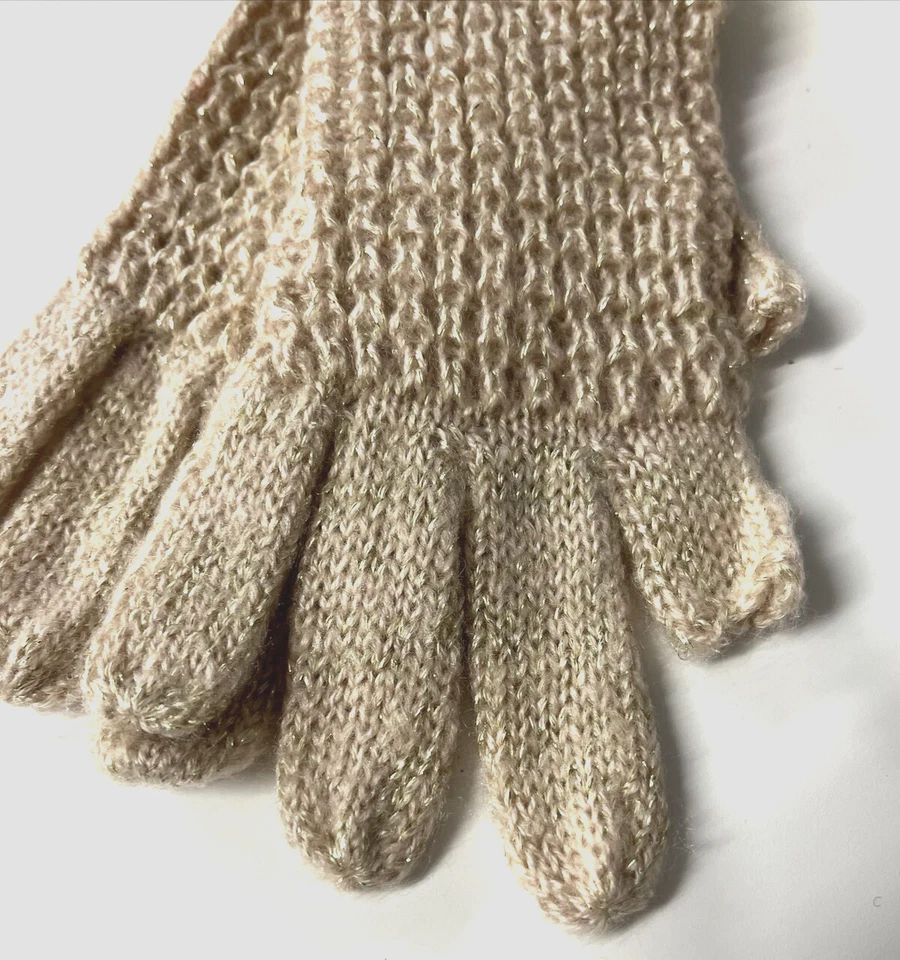 Guantes sin dedos Vince Camuto para mujer de 15 pulgadas con puntada de pliegue de oro rosa perla Foto 2 de 4