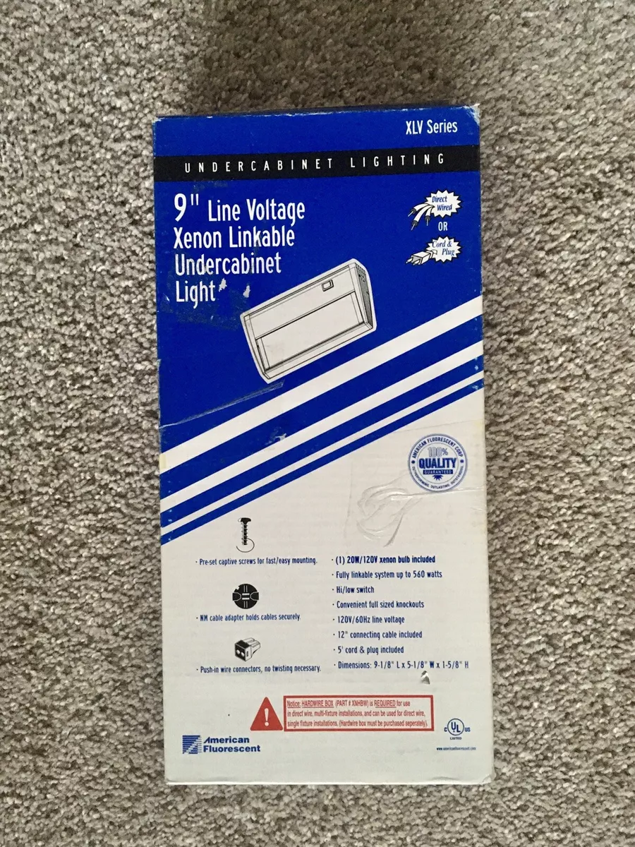NEW American Fluorescent Xenon Linkable Under Cabinet Light 9 XLV Series White