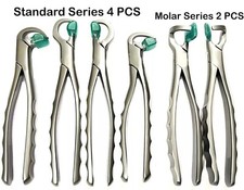 Dental Extraction Forceps Standard Series Set of 4 Pcs  2 pcs Molar Series Set
