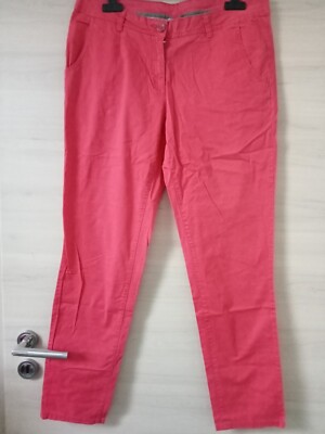 Damen Hose Stoffhose Gr. 40 UP Fashion rot korall