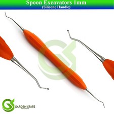 Dental Excavator Restorative Double Ended Spoon 1mm Silicone Handle Instruments
