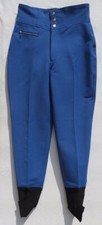 Vtg BOGNER Blue Snow Ski Pants Stretch Wool Stirrup USA Women  s 4 6 Tag 10