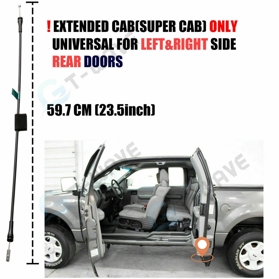 2-Piece Rear Door Latch Release Cable Set For 1997-2004 Ford F-150 & F-250 11 thumbnail image