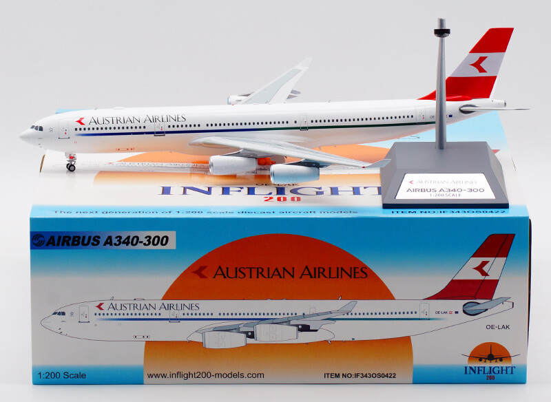 Inflight Austrian Airlines For Airbus A340-300 OE-LAK 1/200 