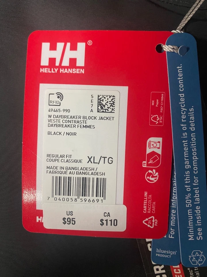Chaqueta para mujer Helly Hansen Daybreaker Block NEGRA $95, talla: XL Foto 2 de 4