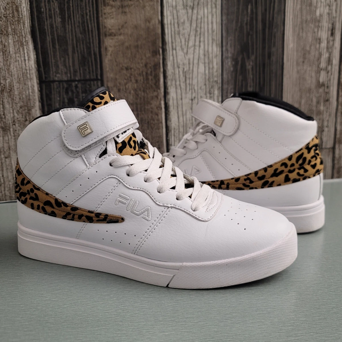 Forbindelse ukendt forord FILA VULC 13 WILD HI UNISEX WOMEN SIZE 8.5 SHOES WHITE / CHEETAH | eBay