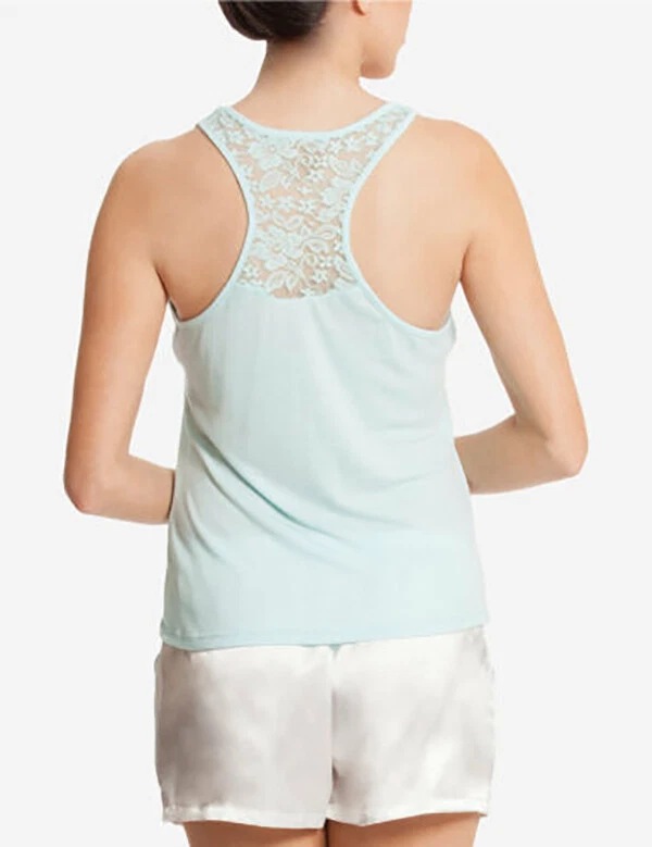 Top de corredor Linea Donatella azul claro nupcial señora íntimo espalda talla L Foto 2 de 4