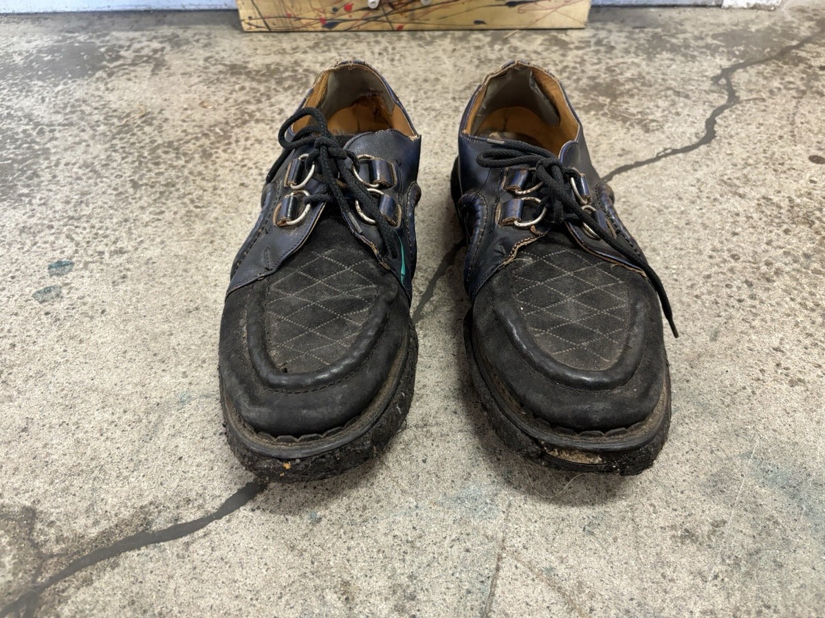 John Lawrence Sullivan “creeper shoes” Black Patent Vegan Viva Low Creeper Shoes