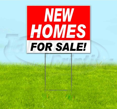 NEW HOMES FOR SALE 18x24 Yard Sign WITH STAKE Corrugated Bandit USA ...