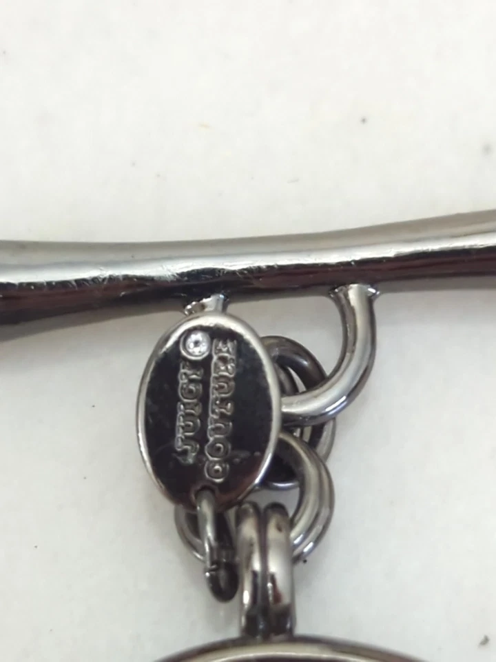 PULSERA JUICY COUTURE Gruesa Declaración Rosa Negra Estrás Palanca Foto 3 de 4