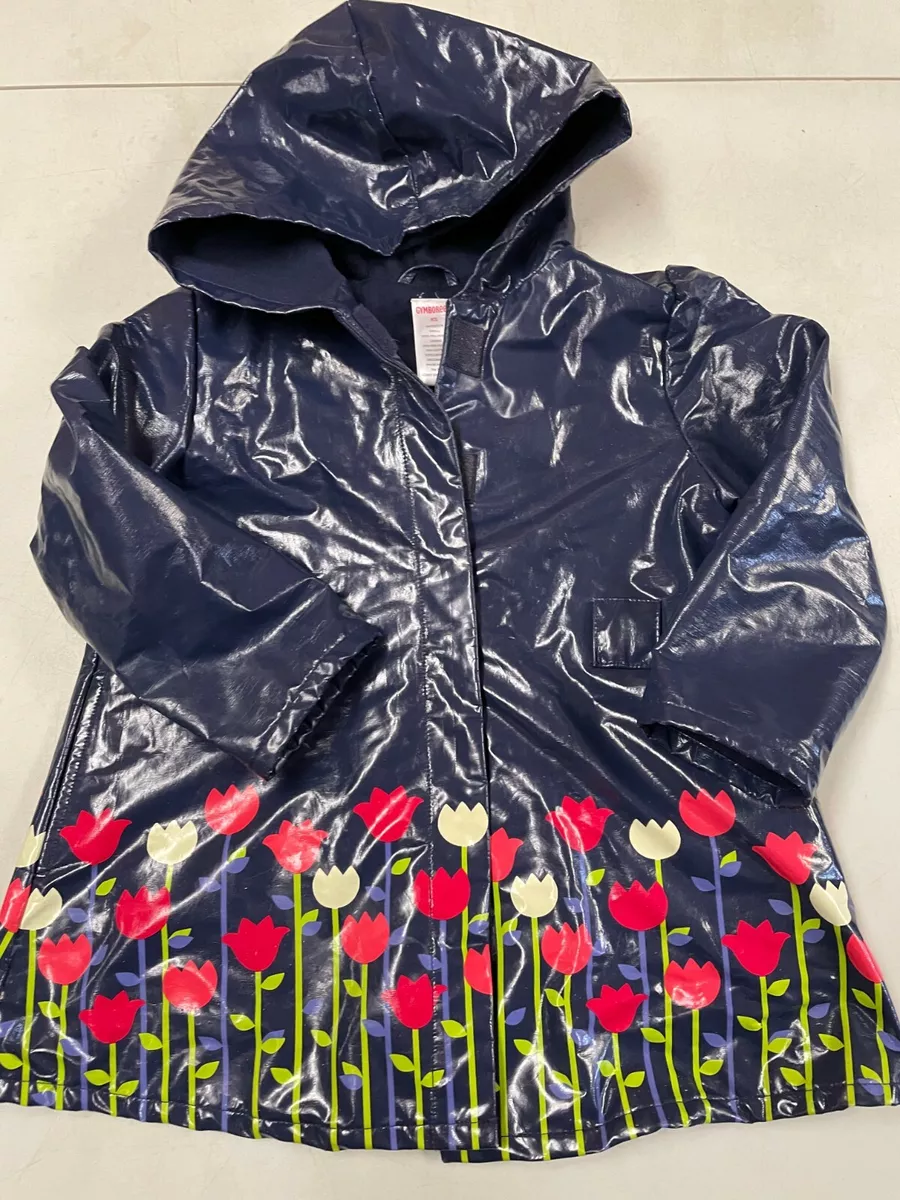 GYMBOREE HOLLAND DAYS TULIP LINED HOODED RAINCOAT GIRLS XS 3 4 eBay