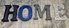 Set of 4 Home Metal Letters Wall Sign Decorative Decor Hang Or Sit 10  Tall