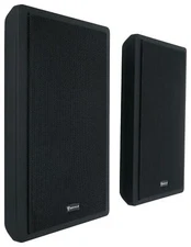2 Rockville RockSlim Black Home Theater 5.25" 240w Easy Wall Mount Slim Speakers