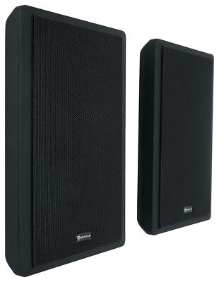 2 Rockville RockSlim Black Home Theater 5.25'' 240w Easy Wall Mount Slim Speakers