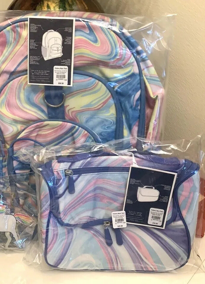 PONY Zaino GRANDE Disney Scuola Pottery Barn + sacco pranzo set principessa arcobaleno ? .