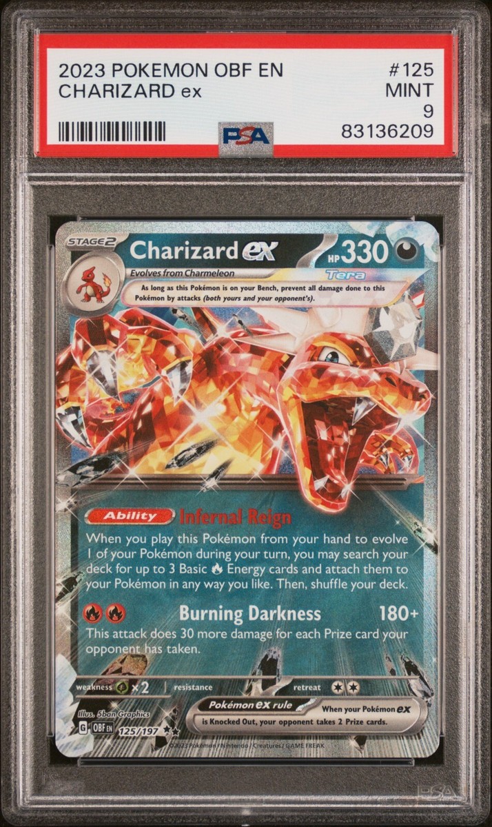 PSA 9 MINT - POKEMON SCARLET & VIOLET OBSIDIAN FLAMES - CHARIZARD