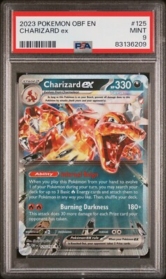 PSA 9 MINT - POKEMON SCARLET & VIOLET OBSIDIAN FLAMES - CHARIZARD