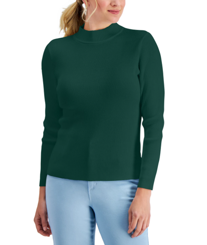 Karen Scott Women's Cotton Mock-Neck 