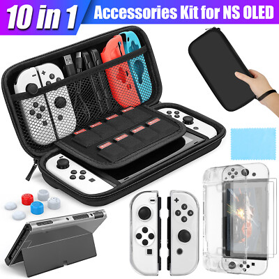 Carrying Case For Nintendo Switch OLED, Protective Travel Pouch Accessories Kit