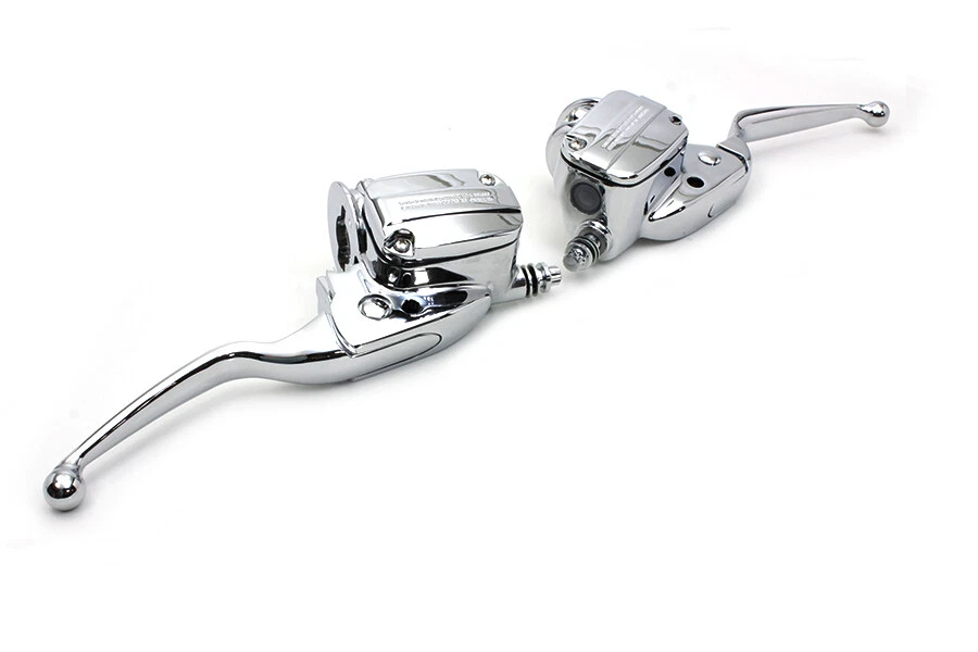 Kit de control de manillar cromado con embrague hidráulico para Harley Davidson Foto 2 de 4