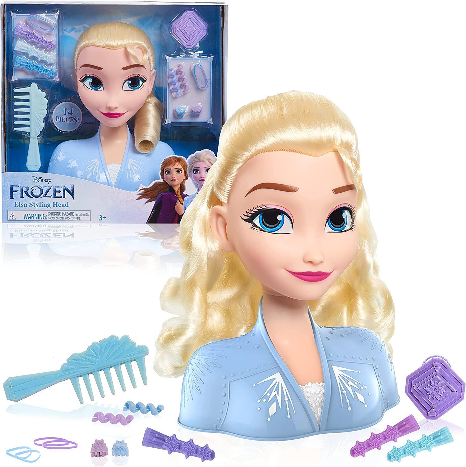 NUEVO Cabezal de Estilo Disney Frozen Elsa Con Accesorios