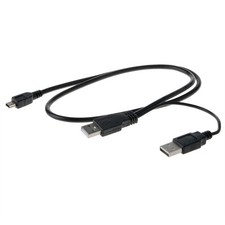 USB Charger Data SYNC Y Cable Cord For Hitachi 2.5" Portable Hard Drive Disk HDD