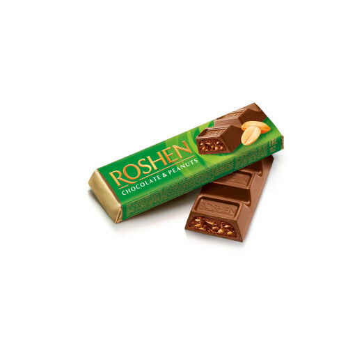 Ukrainian Sweets ROSHEN Candy Dark, Milk Chocolate Bars with Filling 4pcs x1.4oz - Picture 2 of 5