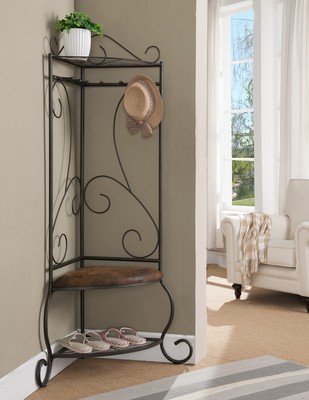 Kings Brand Furniture Corner Entryway Hallway Storage Bench