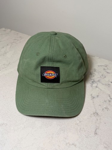 Dickies Green Canvas Snapback Hat Logo Patch Cotton Adjustable Cap