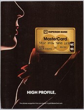 MasterCard Superior Bank Joan Young High Profile 1984 Vintage Print Ad