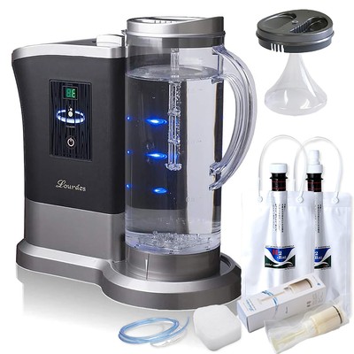 Lourdes Premium Suction Set  Hydrogen Water Server Shine Silver Genuine Product