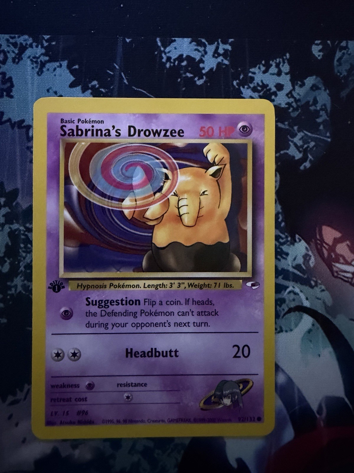 Sabrina's Drowzee 1st Edition 95/132 Gym Challenge Pokemon TCG NM-LP