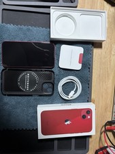 Apple iPhone 13 128GB Red Factory Unlocked Verizon WITH Real Carbon Fiber Case