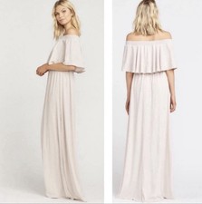 Hacienda Maxi Dress Show Me Your Mumu Boho Ruffle Off-Shoulder Resortwear Sz M