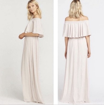 Hacienda Maxi Dress Show Me Your Mumu Boho Ruffle Off-Shoulder Resortwear Sz M