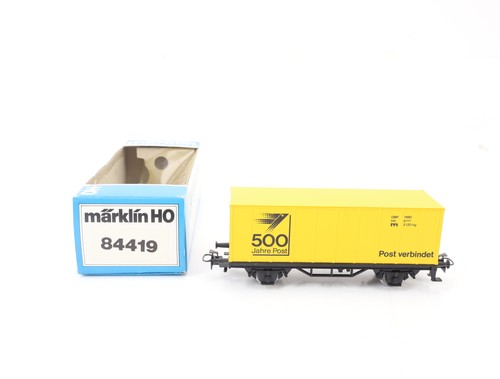 Märklin H0 84419 Güterwagen Containerwagen "500 Jahre Post" Sonderwagen gelb OVP | Zustand: Gebraucht