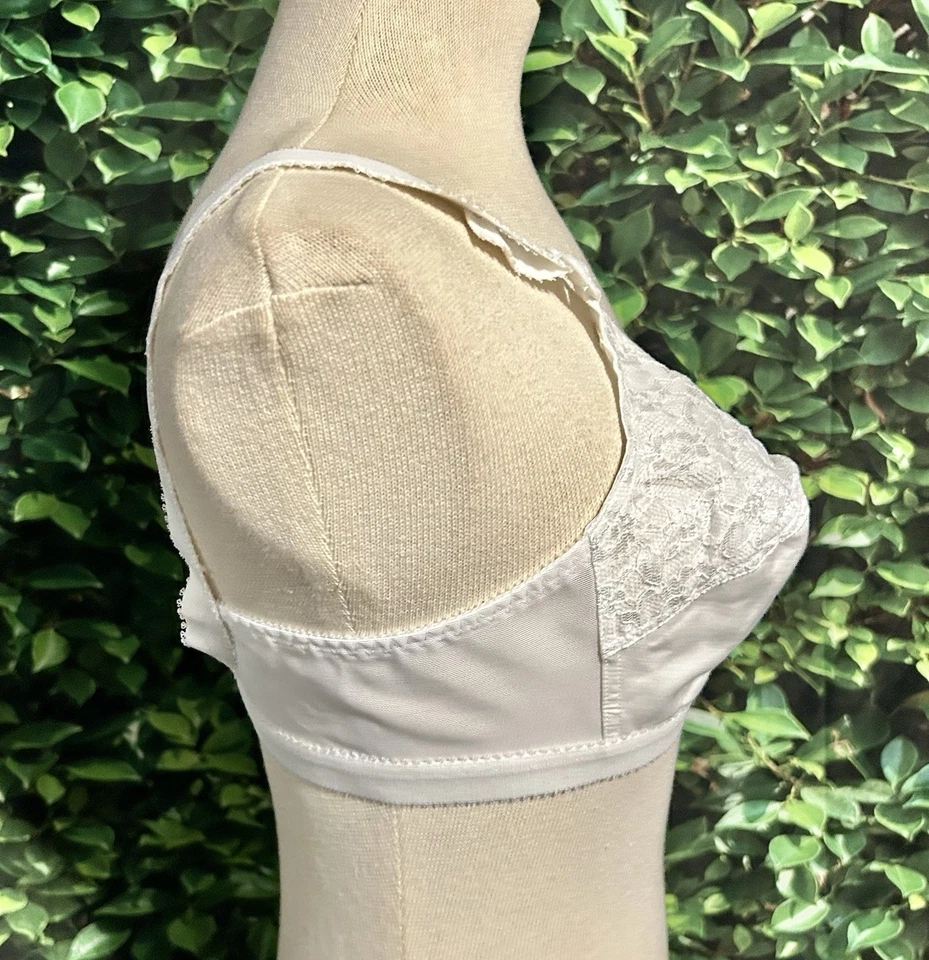 Playtex Cross Your Heart Sujetador Encaje Libre de Alambres Cobertura Completa Blanco 36B Lote de 2 Nuevo Foto 3 de 4