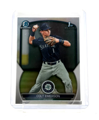 2023 Topps Bowman Chrome Colt Emerson Silver Refractor Seattle Mariners