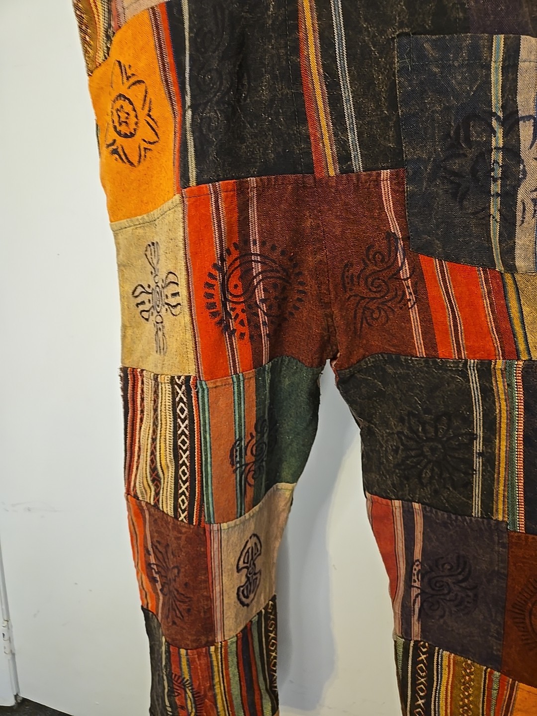 Rising International Hippie Patchwork Overalls Sz… - image 7