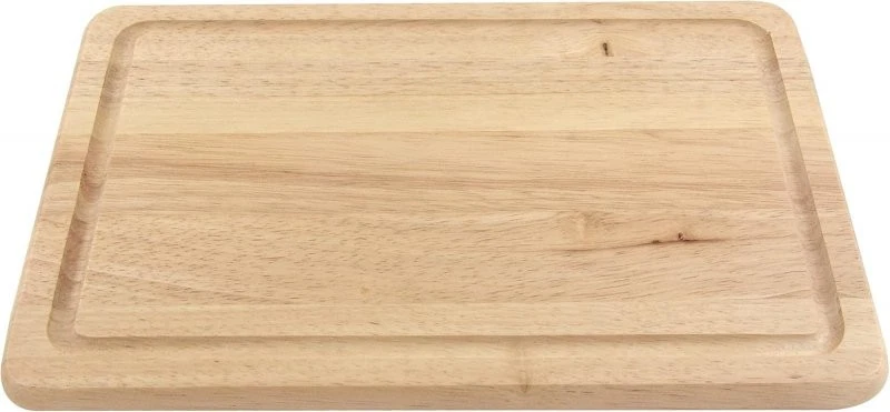 SOLID HEVEA WOOD CHOPPING BOARD 30 x 20 x 1.5cm CUTTING BREAD MEAT DICING NEW - Image 3 of 4