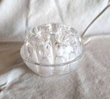 Glass Flower Frog 4" Diameter 2.5" Height 19 Stem Holes