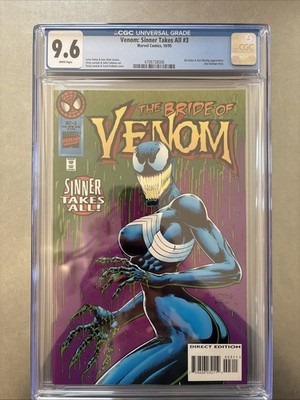 Venom: Sinner Takes All #3 CGC 9.6 Key 1st Appearance of She-Venom Marvel 1995