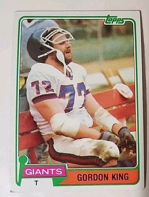 1981 Topps Football Card 14 Gordon King New York Giants 