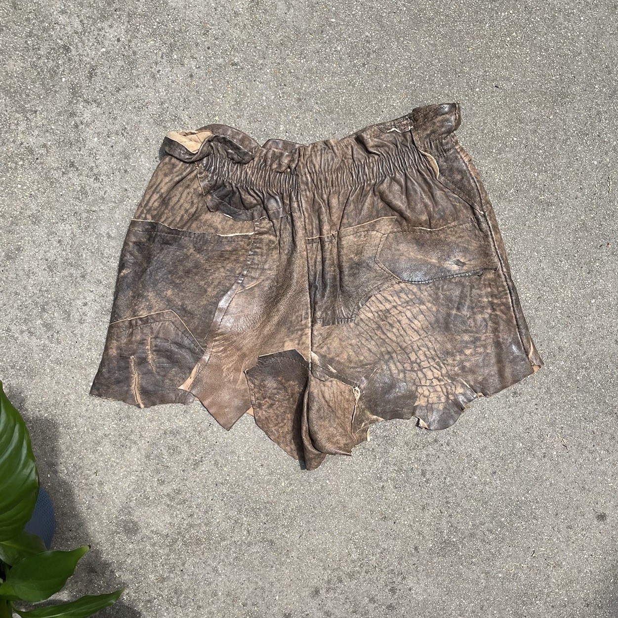 HELL FOR LEATHER Handmade Patchwork Leather Lace … - image 4