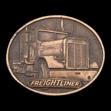 Freightliner Semi Truck Tonkin Vintage Belt Buckle by Bergamot 1978 